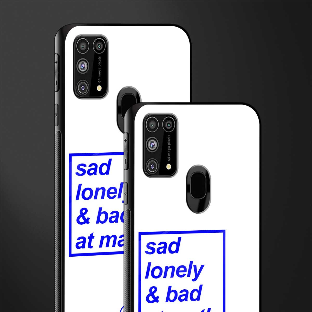 bad at math glass case for samsung galaxy f41 image-2