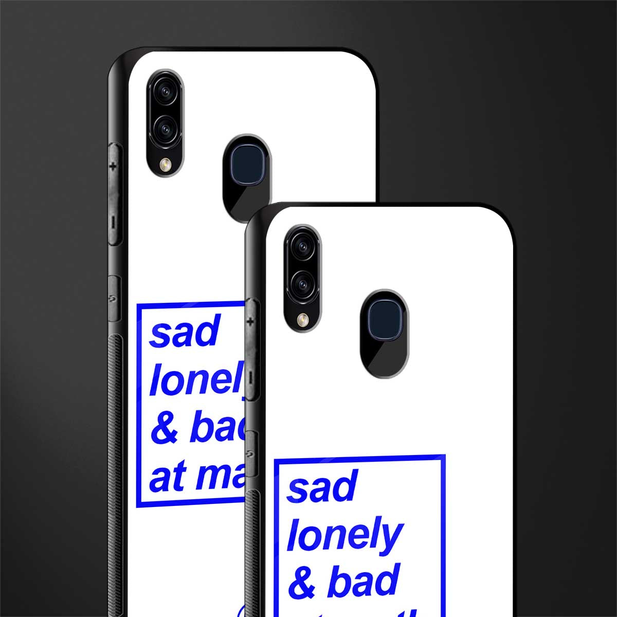 bad at math glass case for samsung galaxy a30 image-2