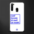 bad at math glass case for redmi note 8 image