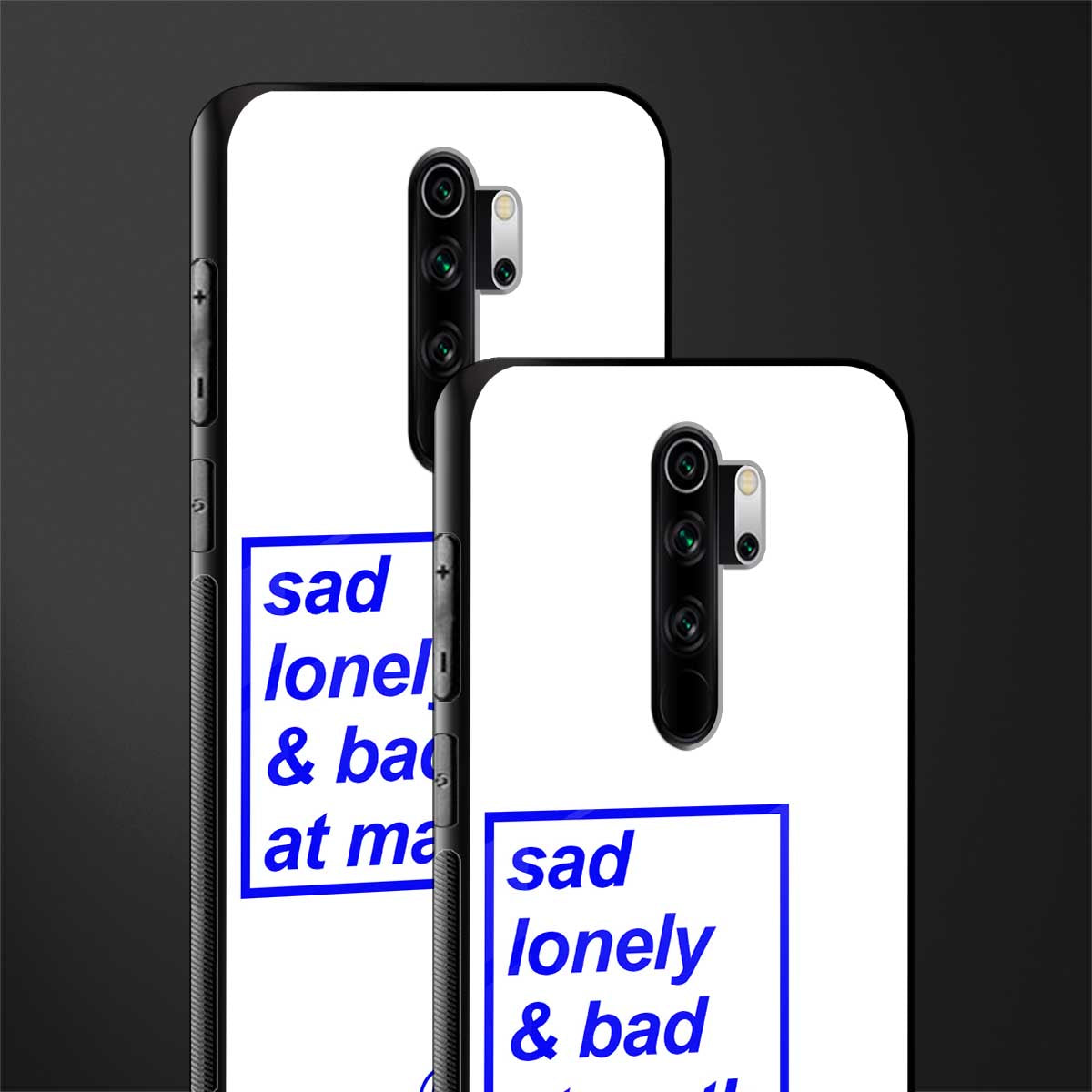 bad at math glass case for redmi note 8 pro image-2