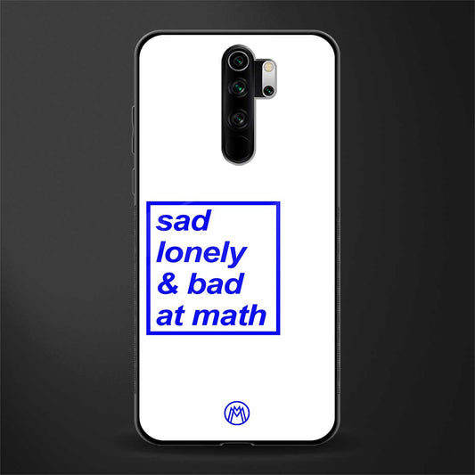 bad at math glass case for redmi note 8 pro image