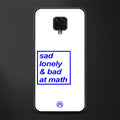 bad at math glass case for redmi note 9 pro image