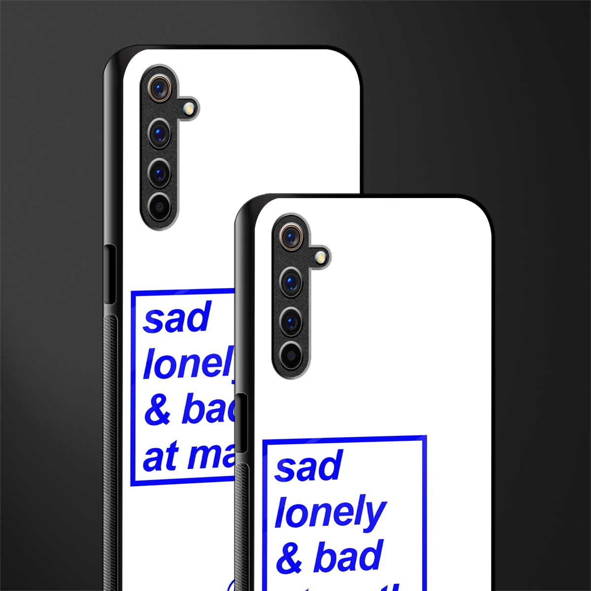 bad at math glass case for realme 6i image-2