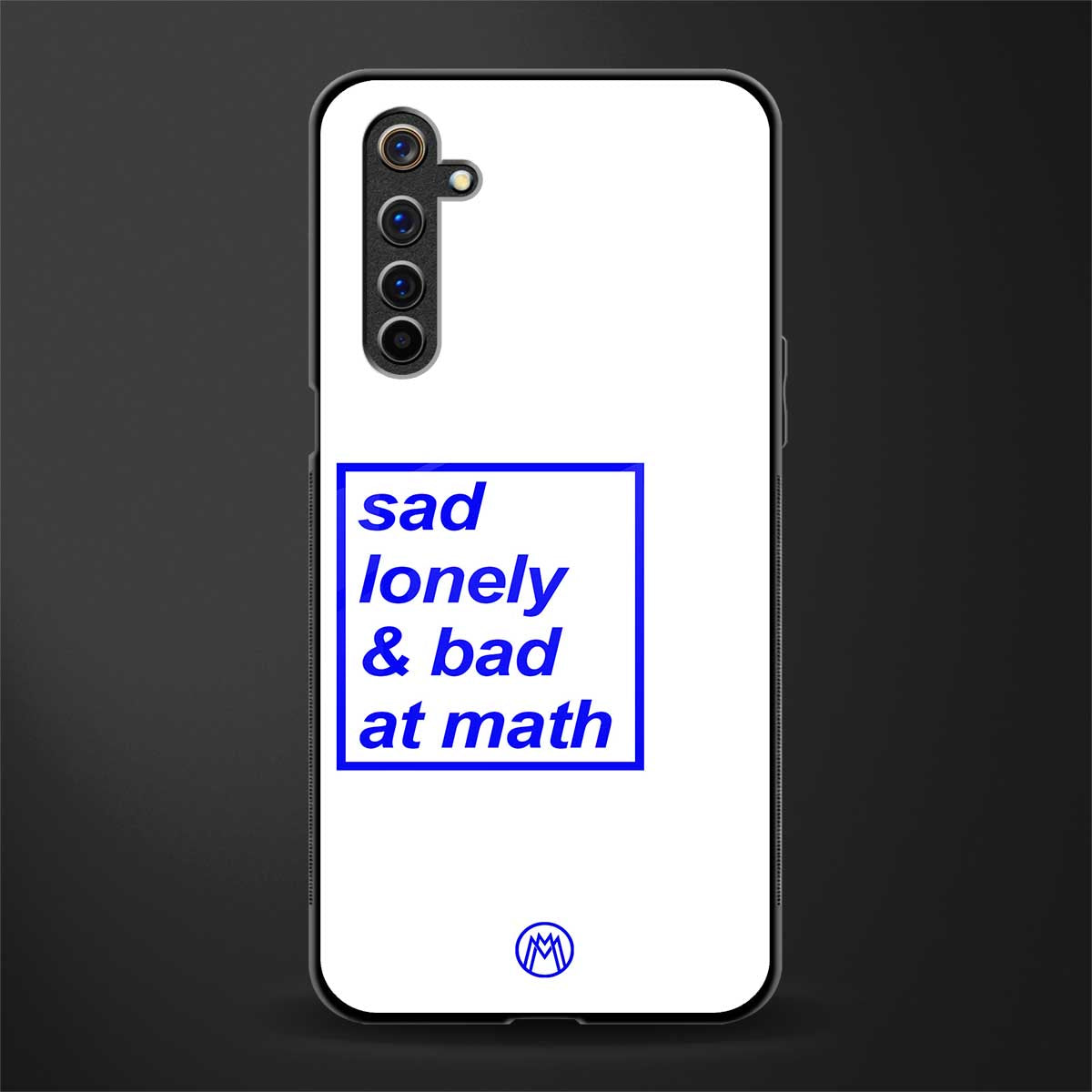 bad at math glass case for realme 6 image