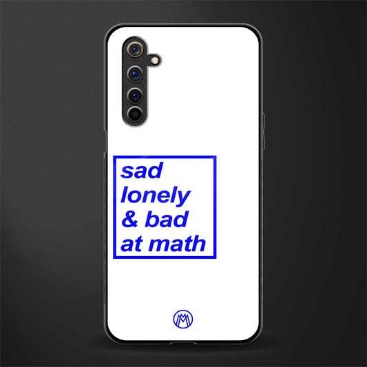 bad at math glass case for realme 6 image