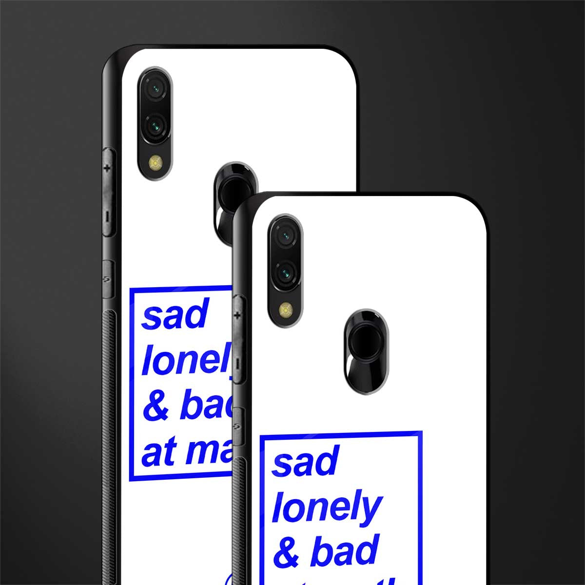 bad at math glass case for redmi y3 image-2