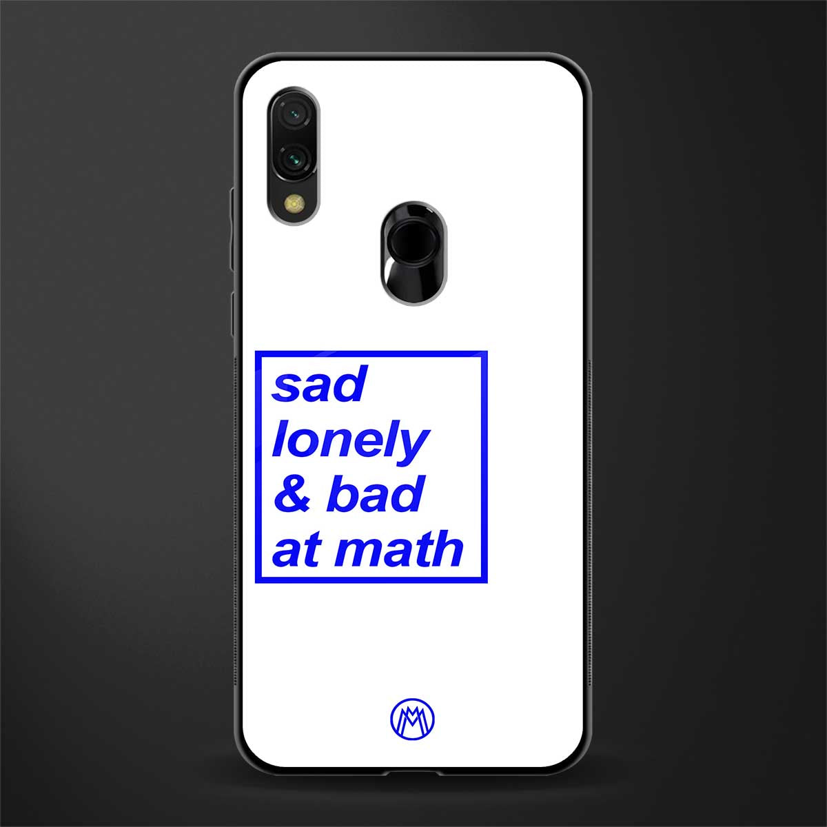 bad at math glass case for redmi y3 image
