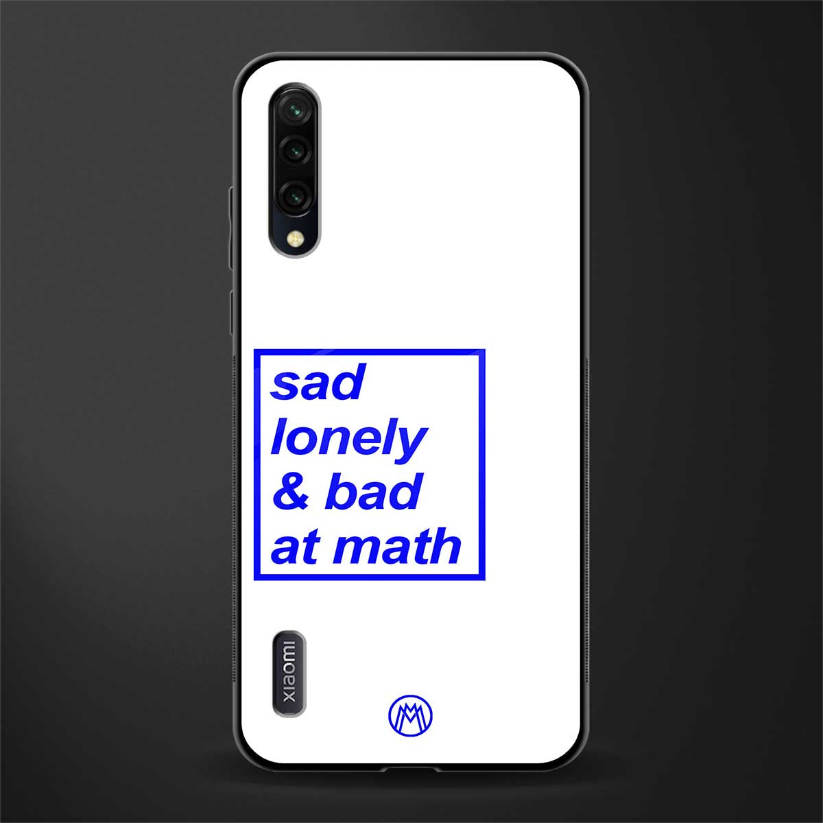 bad at math glass case for mi a3 redmi a3 image