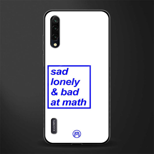 bad at math glass case for mi a3 redmi a3 image