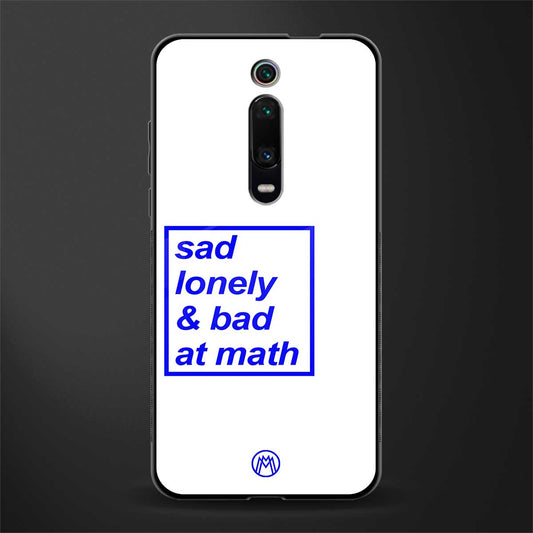 bad at math glass case for redmi k20 image
