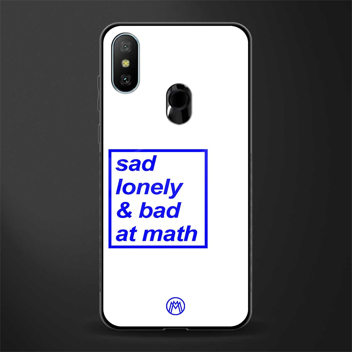 bad at math glass case for redmi 6 pro image