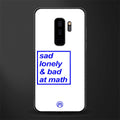 bad at math glass case for samsung galaxy s9 plus image