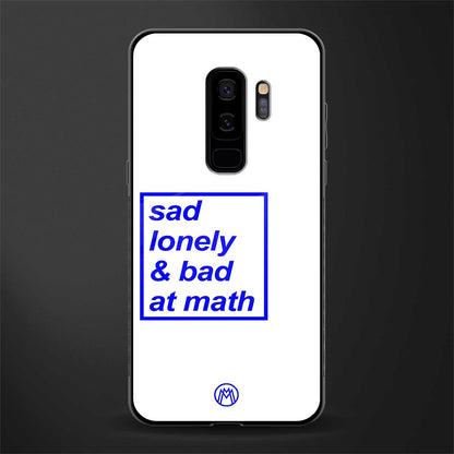 bad at math glass case for samsung galaxy s9 plus image