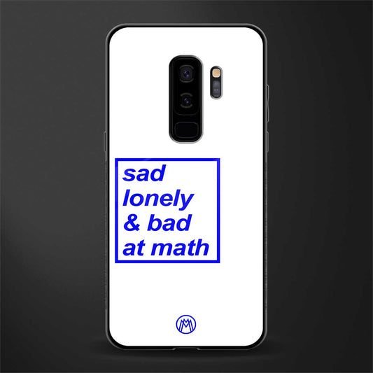 bad at math glass case for samsung galaxy s9 plus image