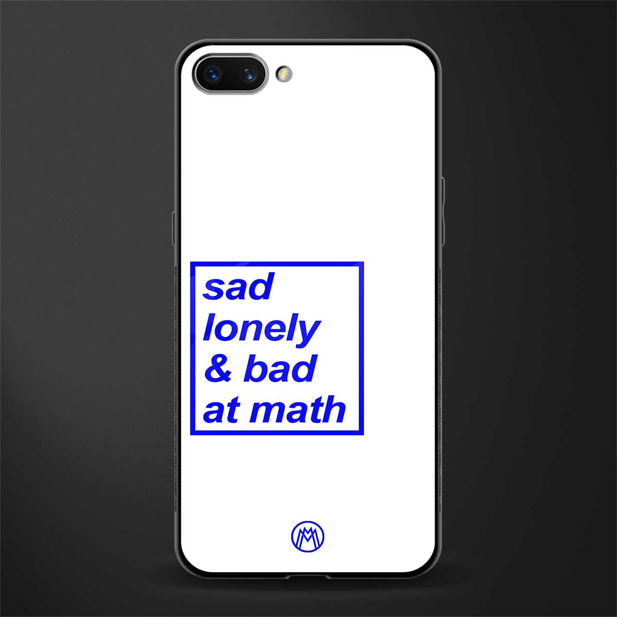 bad at math glass case for oppo a3s image