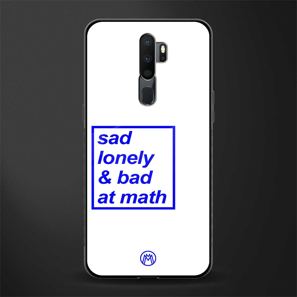 bad at math glass case for oppo a5 2020 image