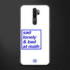 bad at math glass case for oppo a9 2020 image