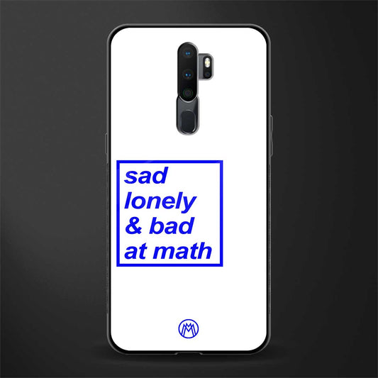 bad at math glass case for oppo a9 2020 image
