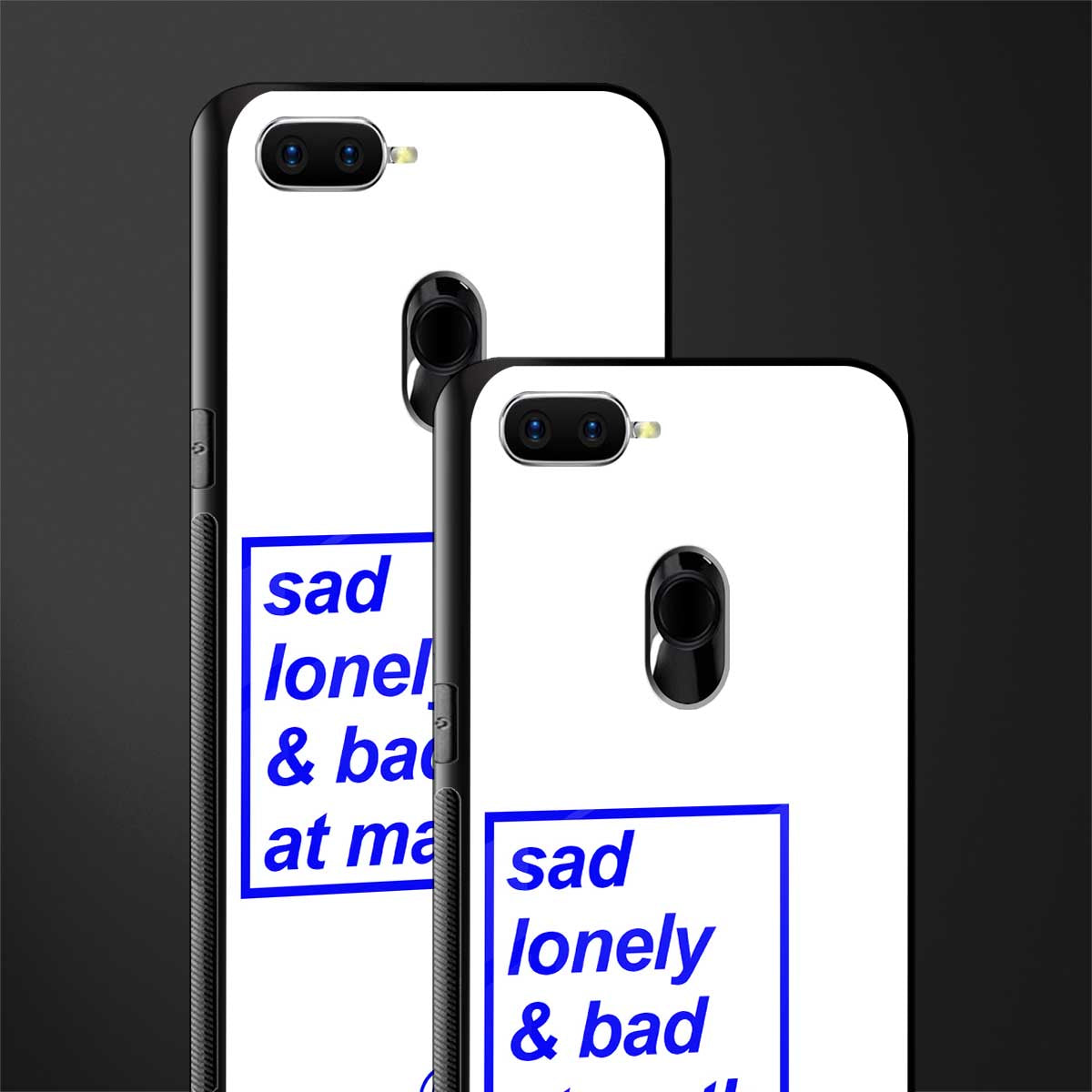 bad at math glass case for oppo a7 image-2