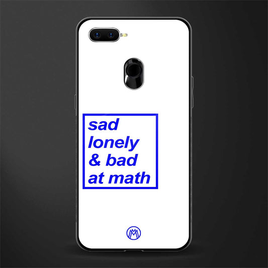 bad at math glass case for oppo a7 image