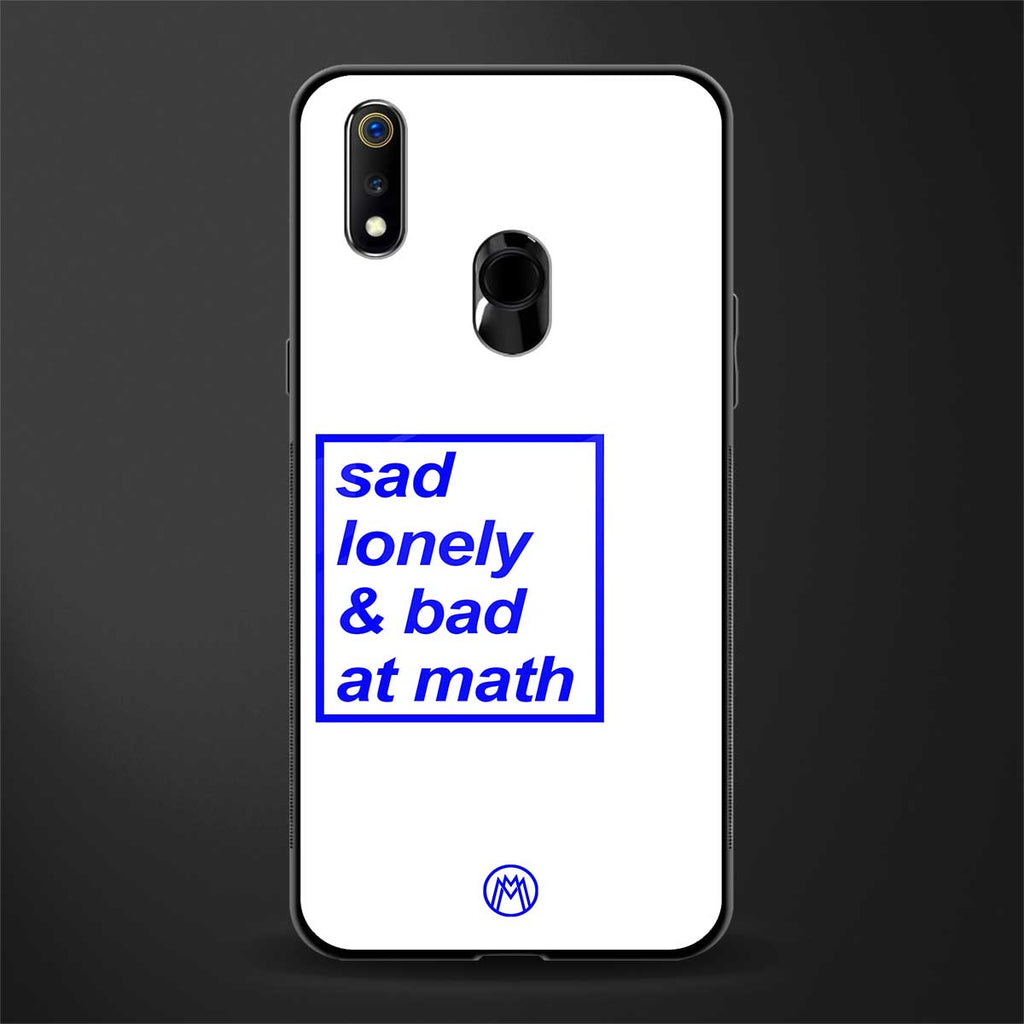 bad at math glass case for realme 3 pro image