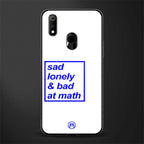 bad at math glass case for realme 3 pro image