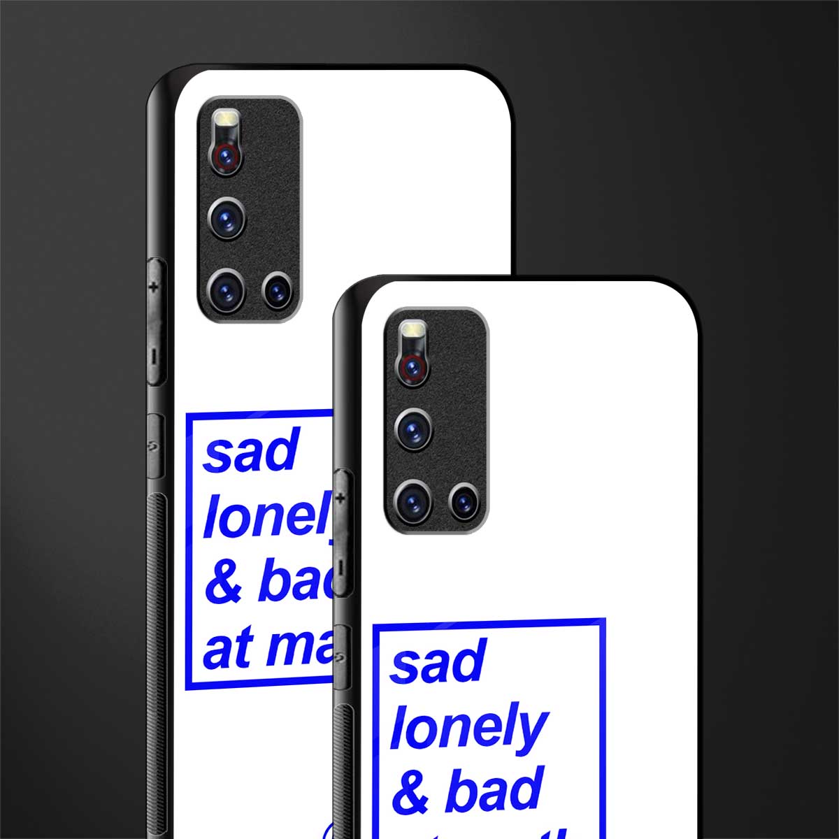 bad at math glass case for vivo v19 image-2