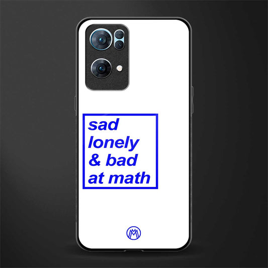 bad at math glass case for oppo reno7 pro 5g image
