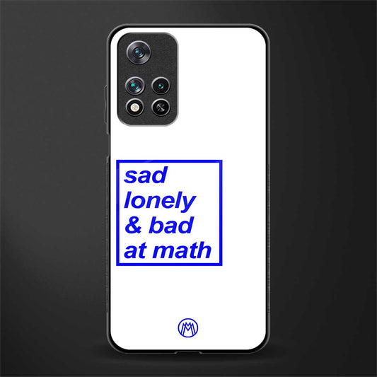 bad at math glass case for poco m4 pro 5g image