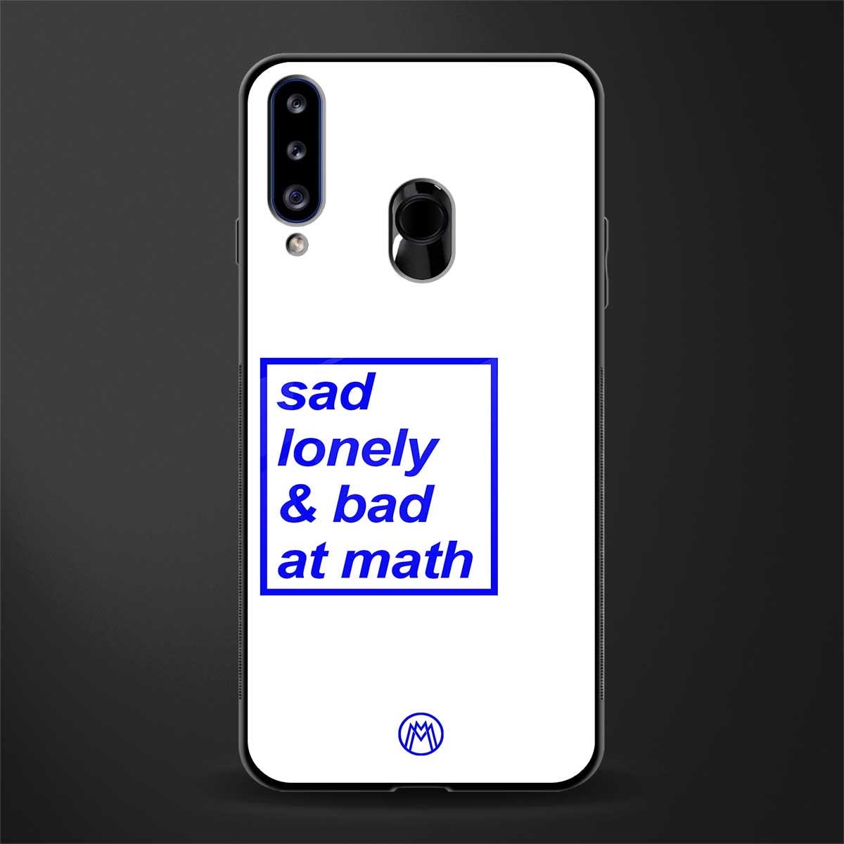 bad at math glass case for samsung galaxy a20s image
