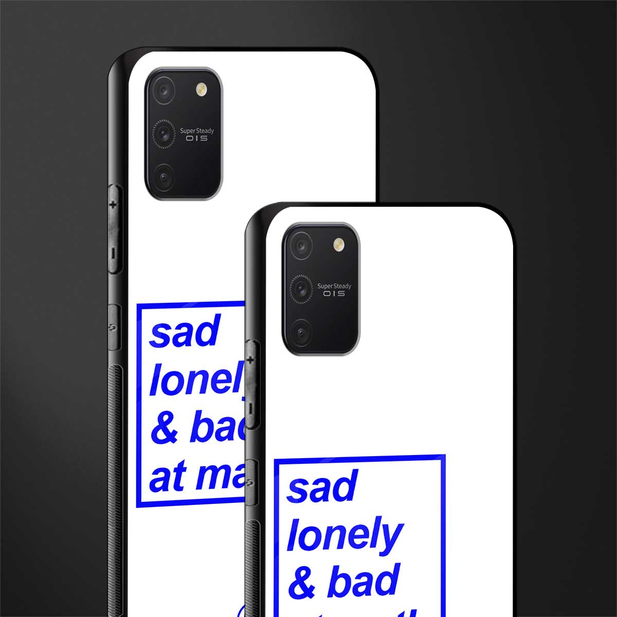 bad at math glass case for samsung galaxy a91 image-2