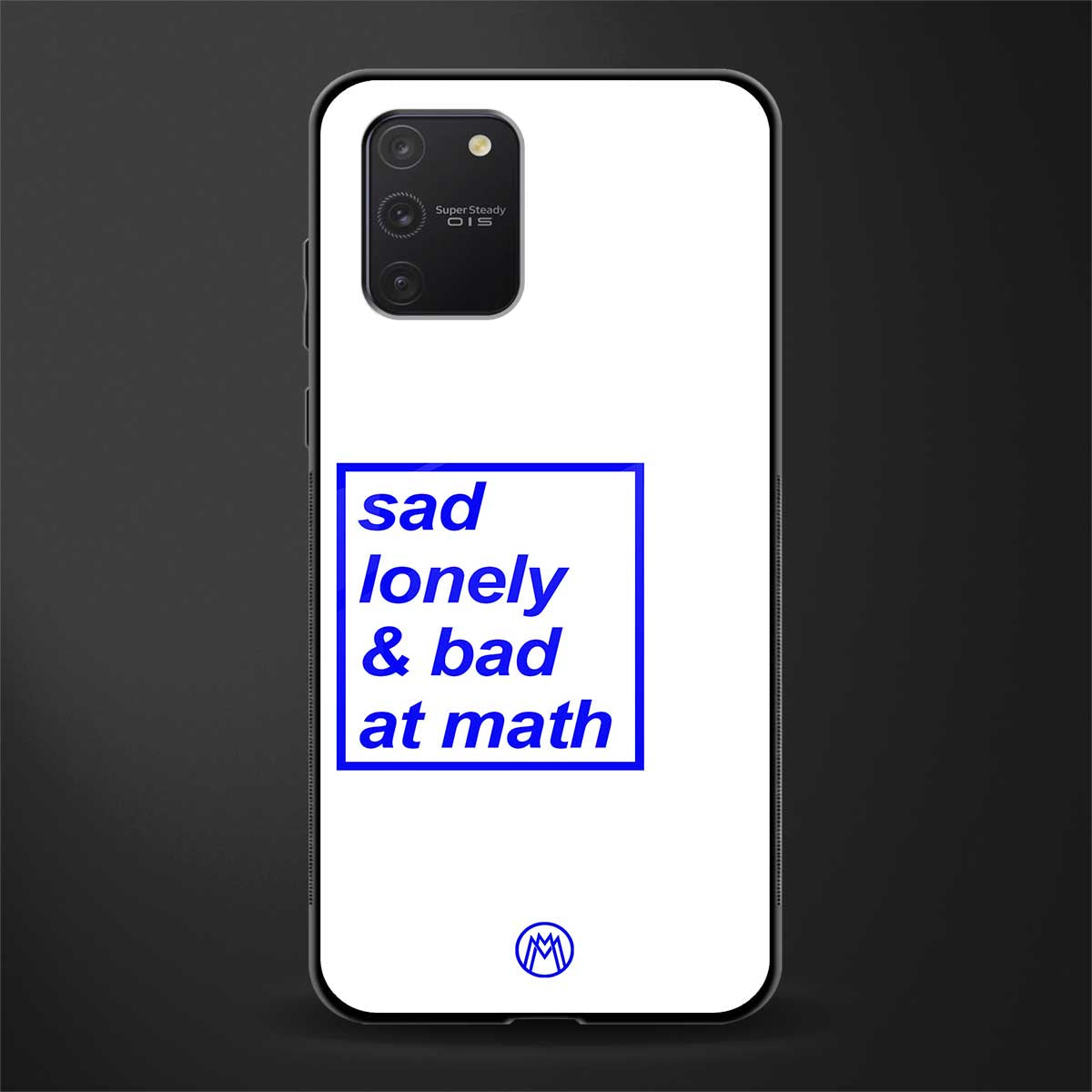 bad at math glass case for samsung galaxy a91 image