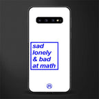 bad at math glass case for samsung galaxy s10 image