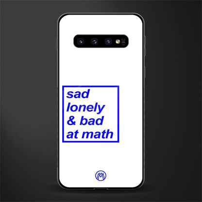 bad at math glass case for samsung galaxy s10 plus image