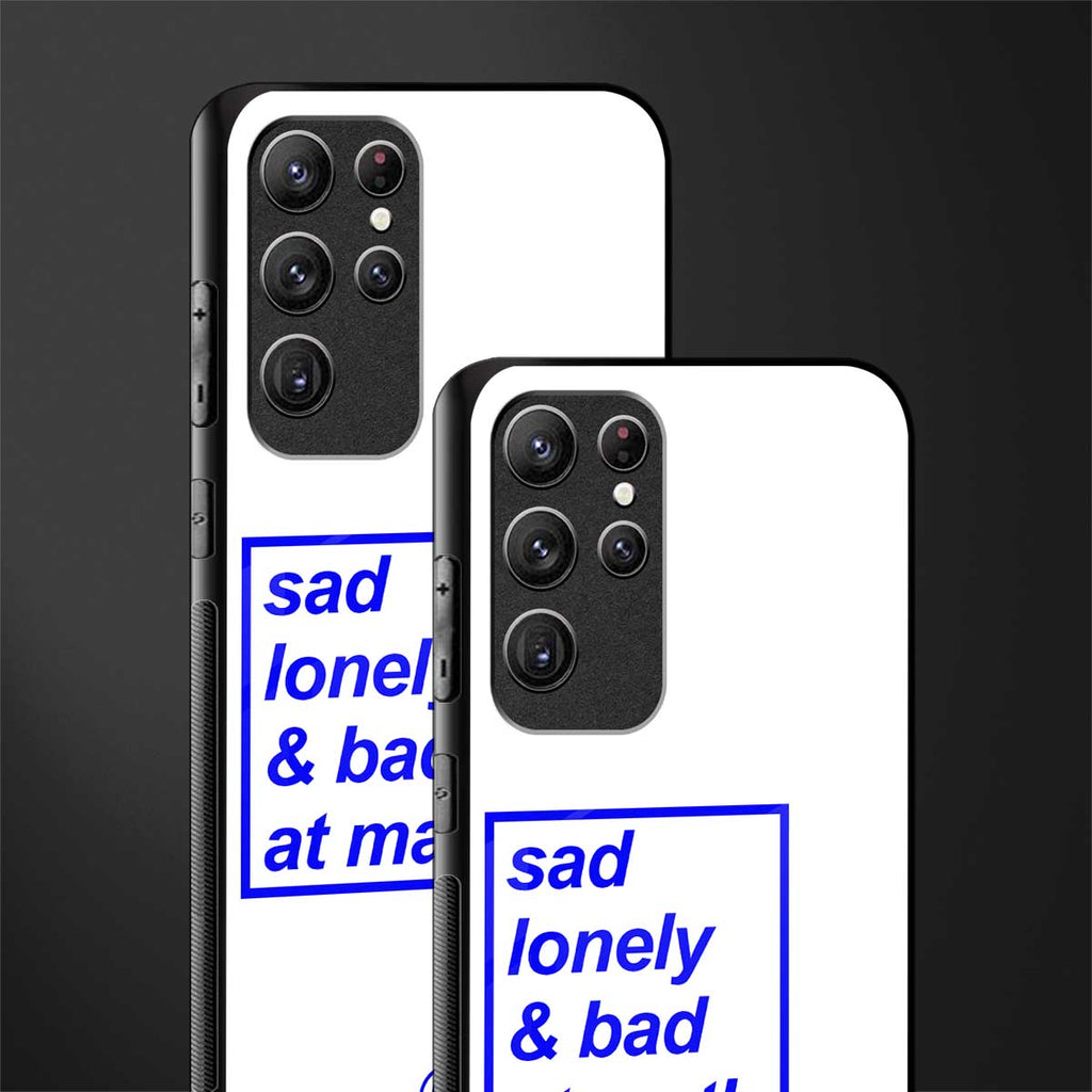 bad at math glass case for samsung galaxy s22 ultra 5g image-2