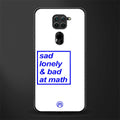 bad at math glass case for redmi note 9 image