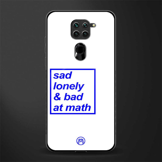 bad at math glass case for redmi note 9 image