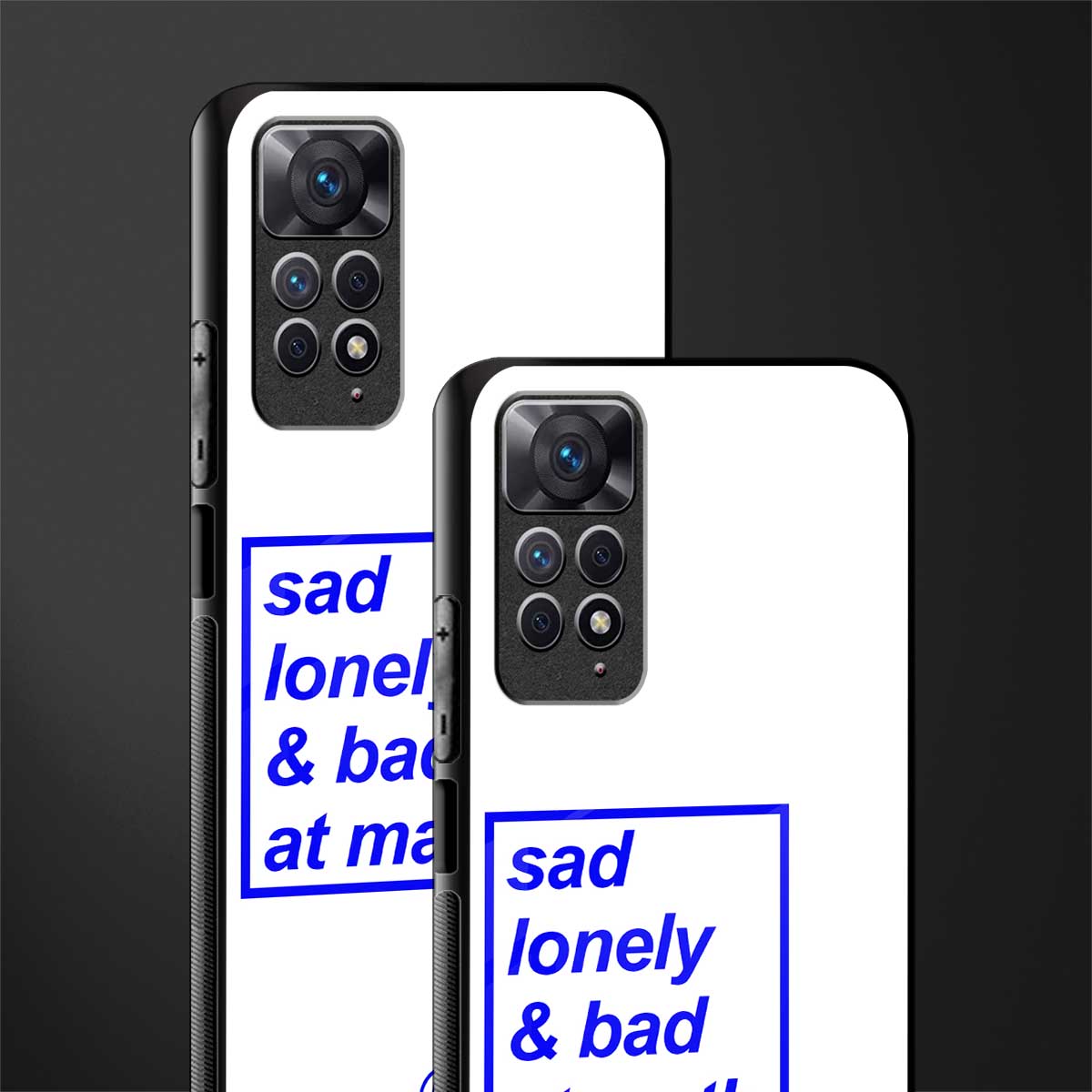 bad at math glass case for redmi note 11s image-2