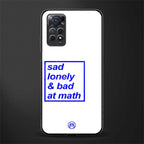 bad at math glass case for redmi note 11 pro image