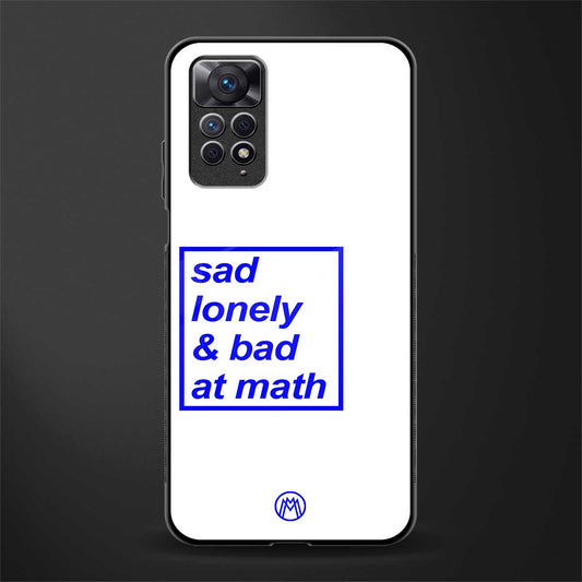 bad at math glass case for redmi note 11s image