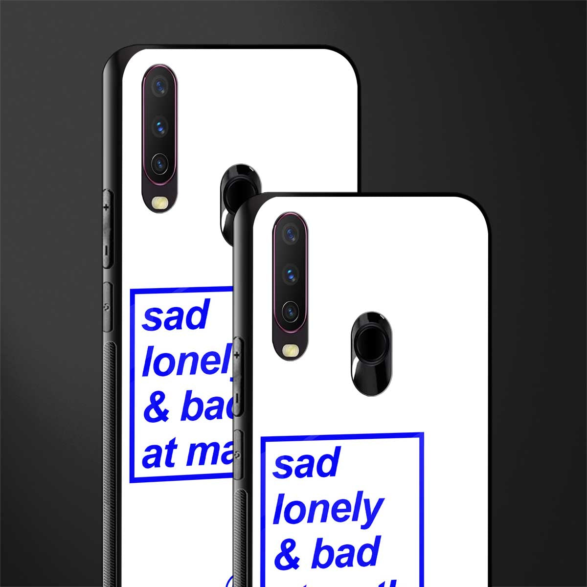 bad at math glass case for vivo y17 image-2