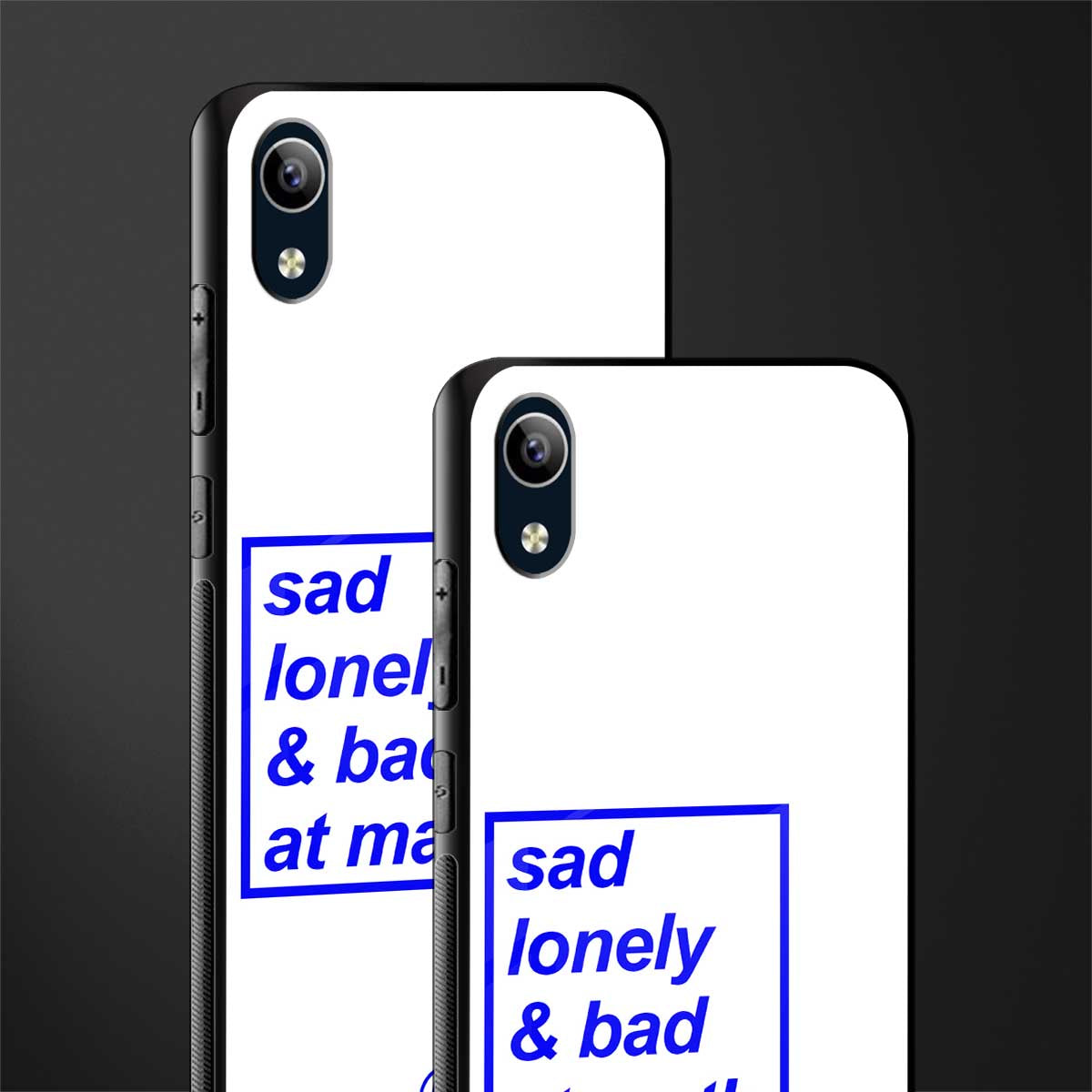 bad at math glass case for vivo y90 image-2
