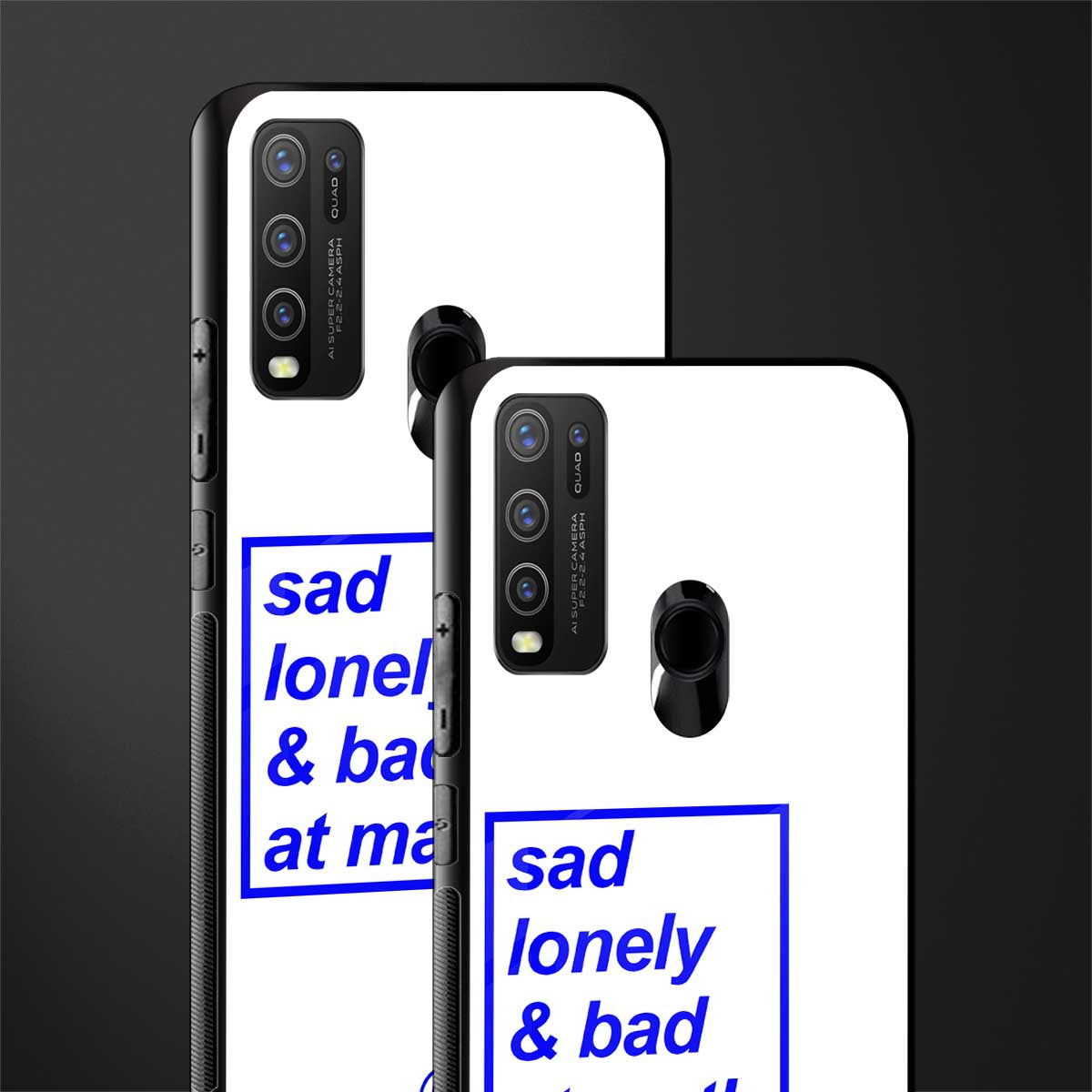 bad at math glass case for vivo y50 image-2