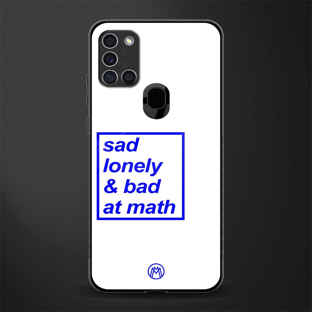 bad at math glass case for samsung galaxy a21s image