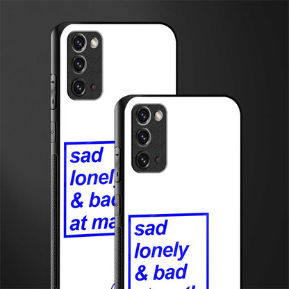 bad at math glass case for samsung note 20 image-2