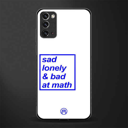 bad at math glass case for samsung galaxy note 20 image