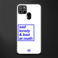 bad at math glass case for realme narzo 30a image