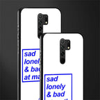 bad at math glass case for redmi 9 prime image-2