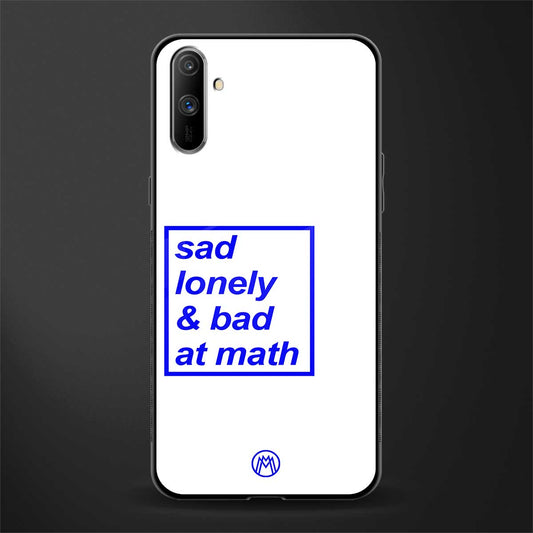 bad at math glass case for realme c3 image