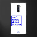 bad at math glass case for realme x2 pro image